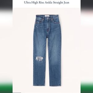 Abercrombie Ultra High Rise Ankle Straight 31